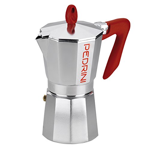 Pedrini: 9 Cups Espresso Coffee Pot, Polished Aluminium