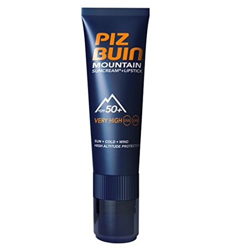 title=Piz Buin- Crema solare SPF50+ per la montagna (20 ml) e balsamo labbra SPF30+