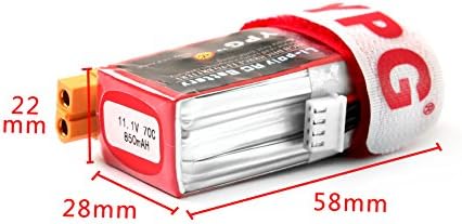 Gartt YPG 850mAh 3S 11.1V 70C LiPo Battery for RC Helicopter Car Boat