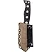 Benchmade - Fixed Adamas 375 Knife, Drop Point Blade with Spine Serrations, Plain Edge, Coated Finish, Black Handle, Sand Sheath, Made in the USA