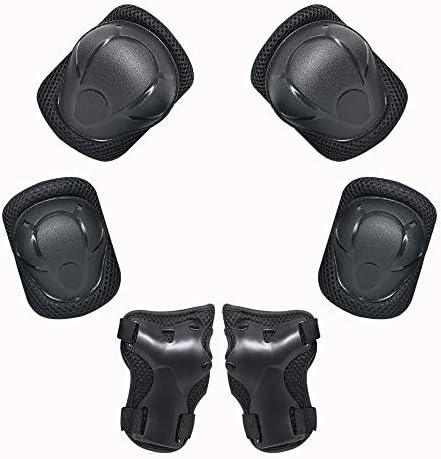 JCS.trade.co,ltd Kid Protective Gear Set, Child Elbow Pads Knee Pads Wrist Guards 6 in 1 Protective Gear Set for Multi Sports Skateboarding Inline Roller Skating Cycling Biking BMX Bicycle Scooter