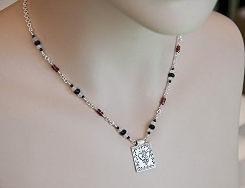 Butterfly Necklace, Multi Gemstone Necklace, Red Garnet Necklace, Black Spinel Necklace, Moonstone Silver Necklace, LLD Jewelry