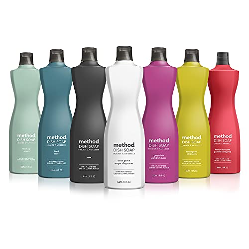 Method Gel Dish Soap, Yuzu, Biodegradable Formula, Tough on Grease, 18