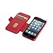 Kensington K39618WW Portafolio Duo Folio Wallet Case and Stand for iPhone 5 - 1 Pack - Carrying Case - Retail Packaging - Red Snakeskin