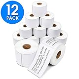 Aegis Adhesives - 2 ¼" X 4" Direct Thermal Labels for Shipping & Postage, Perforated & Compatible with Rollo Label Printer & Zebra Desktop Printers (12 Rolls, 350/Roll)