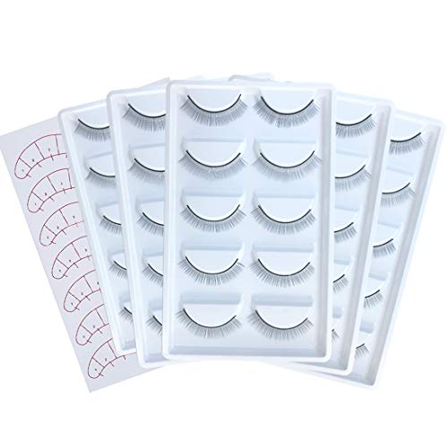 Practice Lashes for Eyelash Extensions, 25 Pairs Training Lashes Practice Eyelash Strips Self Adhesive Lash Extension Supplies by OBEYA