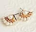 TRURENDI Jewelry Fashion Womens Jewellery Chic Pearl Ear Back Hanging Stud Earrings