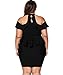 LALAGEN Women's Plus Size Cold Shoulder Peplum Dress Bodycon Party Dress