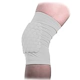 COOLOMG Pad Crashproof Antislip Basketball Leg Knee Short Sleeve Protector Gear (1 Piece), White, Small