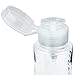 PANA 7oz. (Quantity: 1 Pieces) Acetone Labeled Liquid Push Down Pump Dispenser Empty Bottle (Clear)