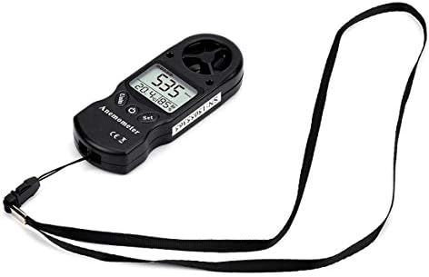 JohnJohnsen TL-300 Mini Multipurpose Anemometer Digital Anemometer LCD Wind Speed Temperature Humidity Meter with Hygrometer Thermometer(black)