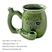 FASHIONCRAFT Premium Roast and Toast Novelty Mug Green with Black Print, Ceramic Coffee Mug