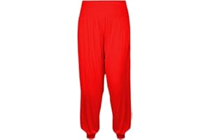 GUM & BERRIES Girls Harem Pants Ali Baba Trousers Loose Casual Baggy Pant Dance Elastic Yoga Leggings Neon Flared Fancy Relaxed High Waist
