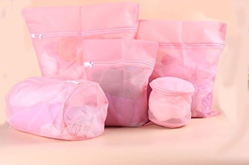 (Sale) Laundry Bag in Family Pack by Urban Style Living - Set of 5 Machine Washable Laundry Bags (Pink)