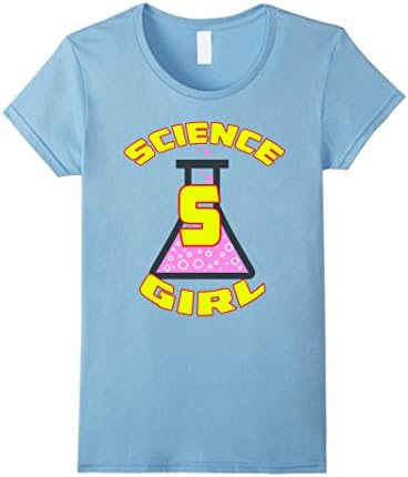 Womens Science Girl! Super S Superhero Tee for Girls &amp; Women XL Baby Blue