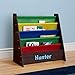 DIBSIES Personalized Kids Bookshelf (Espresso with Primary Fabric)