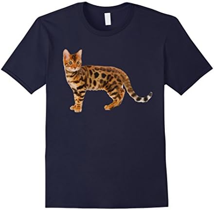 Mens Bengal Cat Shirt - Bengal Cat Love T shirt XL Navy