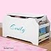 DIBSIES Personalization Station Personalized Dibsies Kids Toy Box with Book Storage - Girls (White)