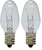 GE Lighting 43050 4-Watt 14-Lumen C7 Night Light Bulb, Clear, 2-Pack