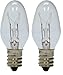 GE Lighting 43050 4-Watt 14-Lumen C7 Night Light Bulb, Clear, 2-Pack