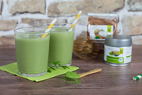 Raab Vitalfood® Bio Matcha Premium Pulver (30 g) - Original aus Japan, reines Matcha-Pulver ohne Zusätze, fein gemahlen, fein-herber Geschmack, Grüntee-Pulver, vegan, Tee-Zeremonie – Bild 6