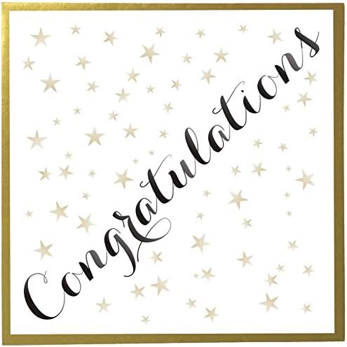 Claire Giles Greeting Cards, Congratulations and Good Luck Card, Stars design Congratulations Greeting Card - Image 3