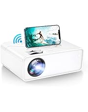 VIMGO Mini WiFi Projector, 7800Lux Portable Projector Full HD 1080P Supported for Outdoor Movies, 200" Display Synchronized Smartphone Screen Compatible with TV Stick/USB/HDMI/VGA/PS5/VGA(UNO V1)