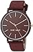 Nine West Women's NW/2066BYRG Burgundy Faux Suede Strap Watch