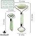 Best Jade Roller for Face Eyes and Neck - Premium Set of 2 Double End Jade Facial Roller and Bonus Eye Massager Made of Natural Jade Stones - Anti Aging Rejuvenating  Healing Slimming  Lymphatic Drainage Therapy Beauty Tools - Green - by MoodbooM