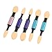 Sourcingmap Sponge Two Heads Eye Eyeshadow Brushes Applicators, Apricot - 5-Piece