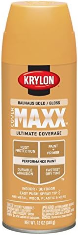 KrylonK09105000 COVERMAXX Spray Paint, Gloss Bauhaus Gold, 12 Ounce