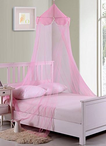 Fantasy Kids Pom Collapsible Hoop Sheer Bed Canopy, One Size, Pink by Fantasy Kids