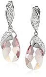 Sterling Silver Briolette-Cut Swarovski Crystal and Expoxy Elements Earrings