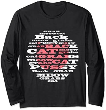 Unisex Cute Cat Themed Words T-Shirt Face Cat Created Out of Words Large Black
