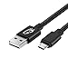 Micro USB Cable, Cambond 10FT Double-Sided Reversible A Male to Micro B Sync and Charging Cable Braided, Using for Micro USB Connecting Devices(Black)