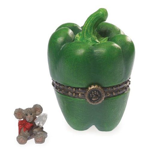Boyds Bears Gardening Bearstone - Belle's Pepper Treasure Box with Hottie McNibble