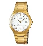 Casio Mens Stainless Steel Analog Watch Gold w/ White Dial Batons - MTP-1170N-7A