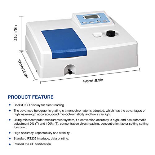Wellish UV Spectrophotometer 721 Digital Display Visible