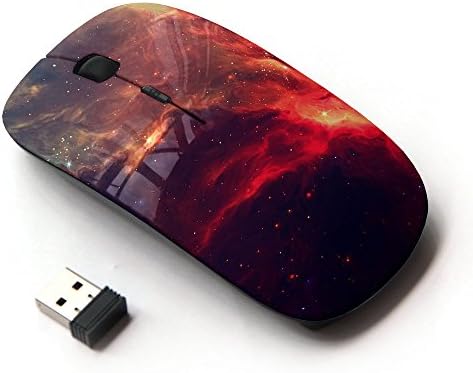 Planetar Colorful PrinTed Ultra-thin Wireless Optical 2.4Ghz Mouse - Black ( Universe Dark Night Sky Supernova )