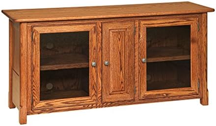 Amish Heirlooms West Lake Solid Maple TV Cabinet, 60" Width x 18" Depth x 29.5" Height, Charcoal Finish