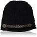 ANDI ROSE Slouch Beanies Button Hats Knitted Crochet Baggy Skullies Beret Cap Hat for Women Winter Ski Party Black, OneSize