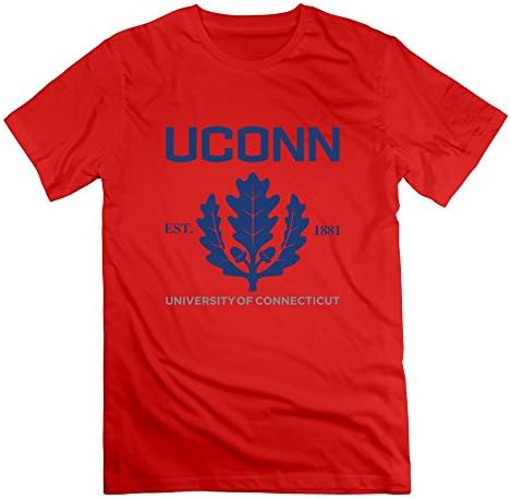 AJLNA Men's University Of Connecticut Established 1881 T-Shirt Large Red
