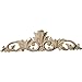 Ekena Millwork ONL12X03X01LFLW Small Green Leaf Center with Scrolls, 12 1/4-Inch x 3 1/4-Inch x 1/4-Inch, Lindenwood