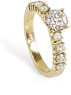 Unique engagement Diamond Ring for women 140.90 Carats 14K Yellow gold Diamond Ring, Engagement Ring