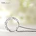T400 White Link Tennis Bracelet Pendant Necklace Jewelry Set with AAA Cubic Zirconia Wedding Gift for Brides Bridesmaid Women