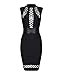 Whoinshop Women's Rayon Lace Up Open Front High Neck Clubwear Midi Party Bandage Dress