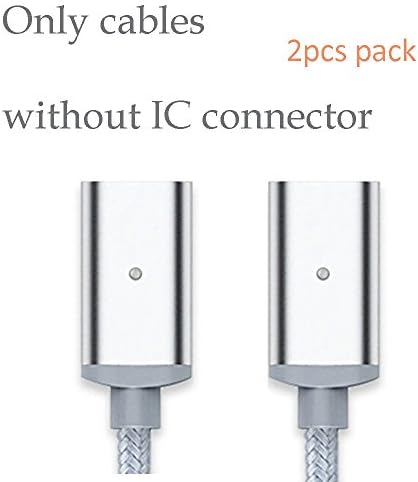 Only 2 pcs Magnetic charging cable Braided Lightning line USB Cable Charging indicator light High Speed and Charge USB Cable Line (Only Magnetic cable2pcs)