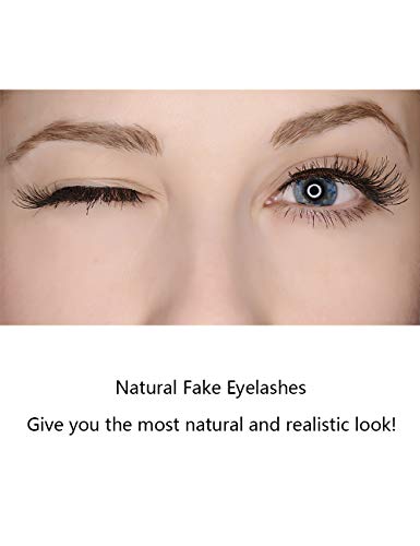 10 Pcs False eyelashes - Faux Mink Fake Eyelashes with Soft & Flattering lash Alpiriral 3D False lashes Give The Most Natural Look
