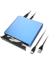 Dansrue USB 3.0 External CD DVD Drive, Portable Ultra-Slim CD DVD-RW Rewriter Burner Superdrive for Laptop Apple Mac Macbook Pro PC Windows Vista Linux