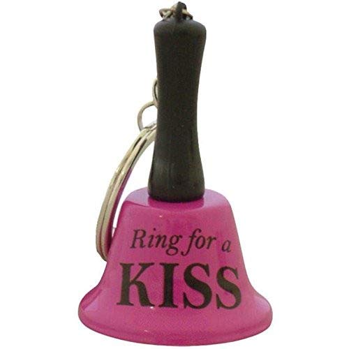 spartan trader Ring for a Kiss Metal Bell Shape Key Chain (Assorted Colour)